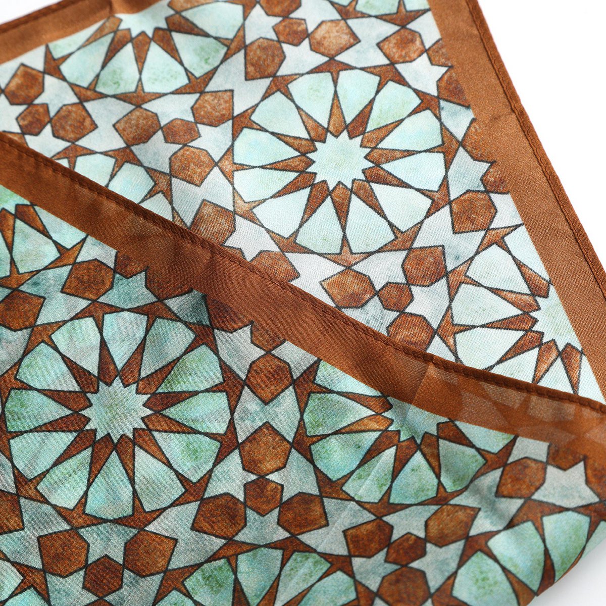 Brown Silk Neckerchief for Women