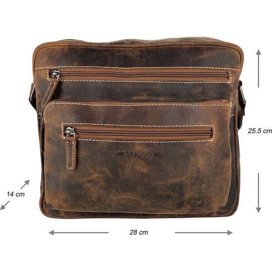 Sac à bandoulière Arrigo pour dames - Cognac Buffaloer Crossbody Bag