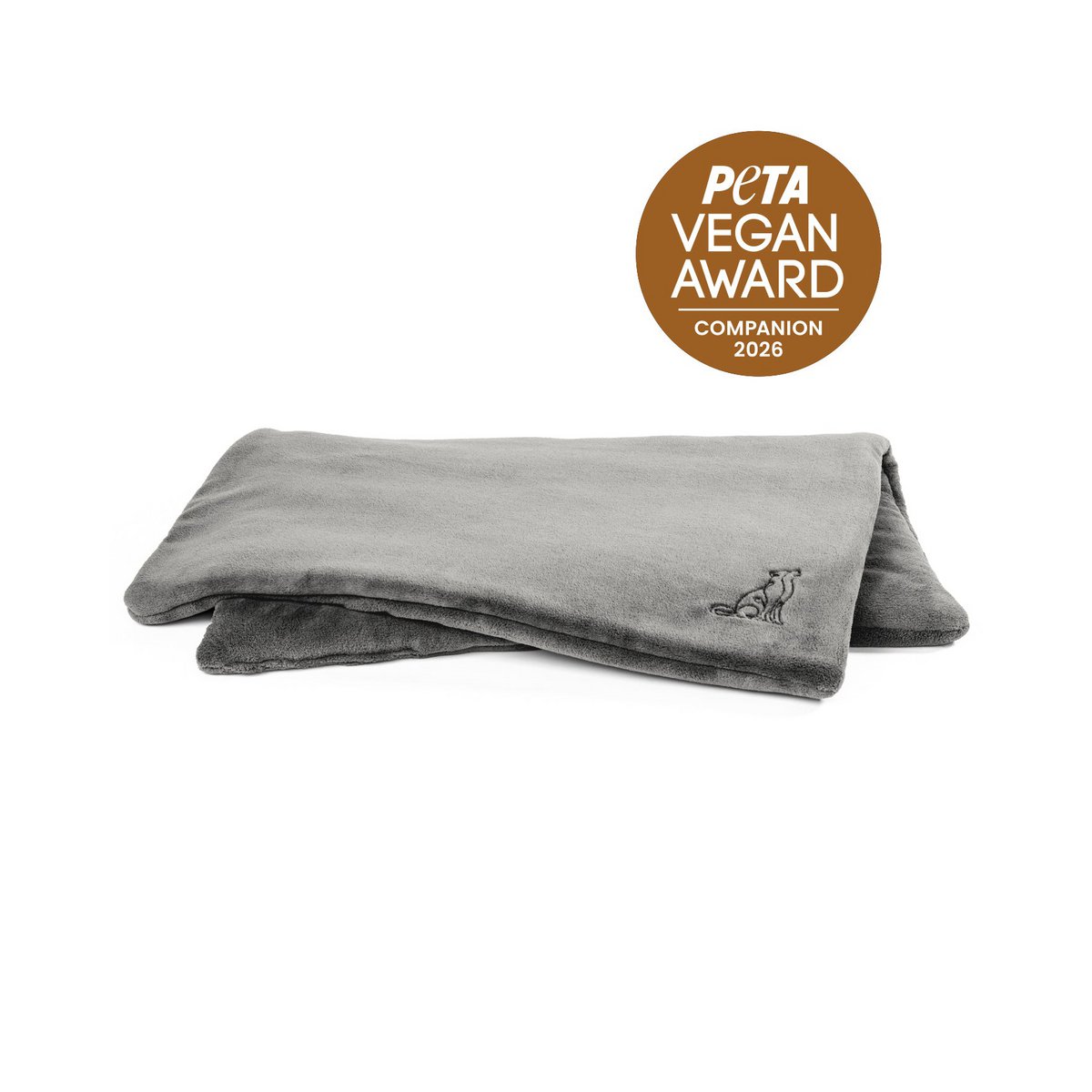 Manta para perros Emma gris oscuro (vegana)