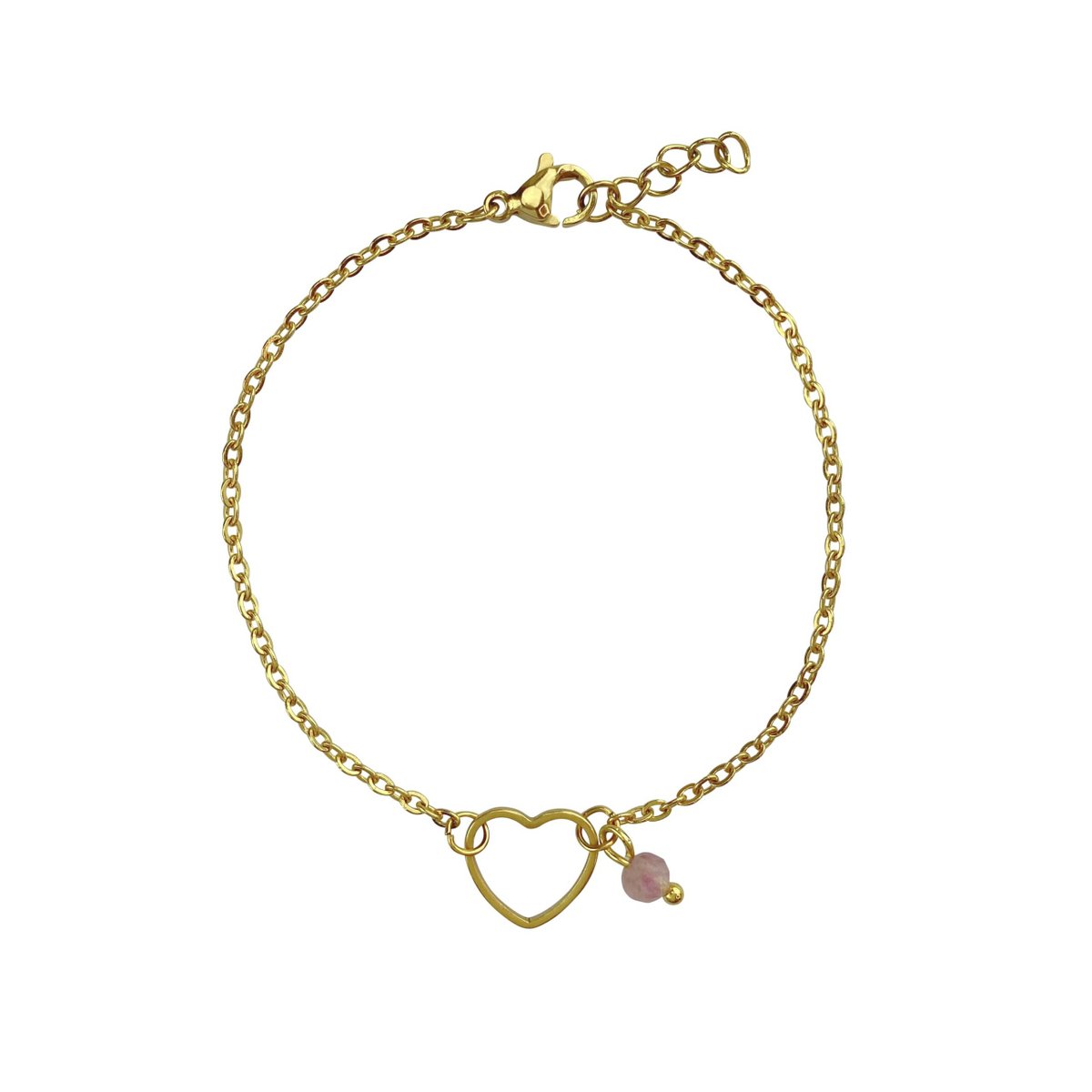 Armbånd Hjerte Tourmaline - Guld