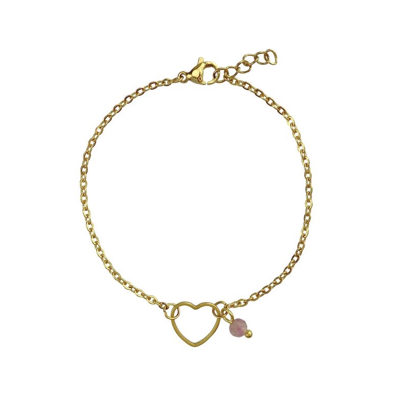 Armbånd Hjerte Tourmaline - Guld