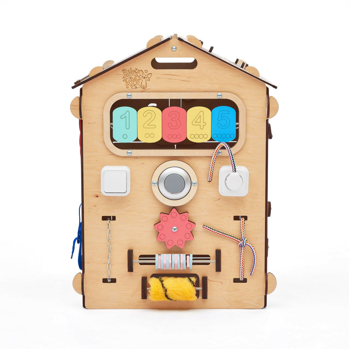 Set - BusyBoard house natural and creative cube