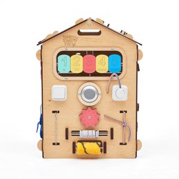 Set - BusyBoard house natural and creative cube