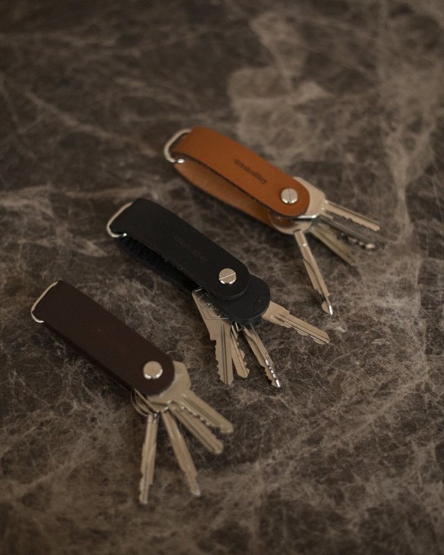 Nøgleorganisator i læder (forskellige farver)