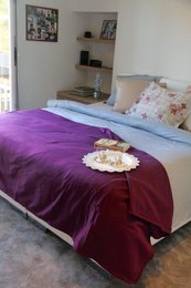 Polair deken 350 gr/m2 - kleur PRUNE  240 x 260 cm