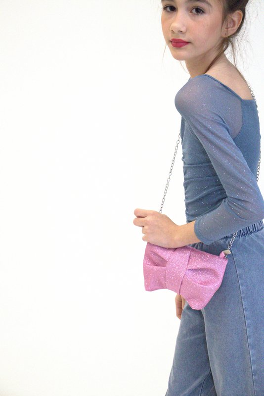 Sac bandoulière Moon - Rose Pailleté Glitter