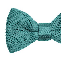 Children's Teal knitted bow tie