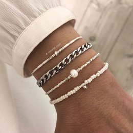 Flad kæde armbånd