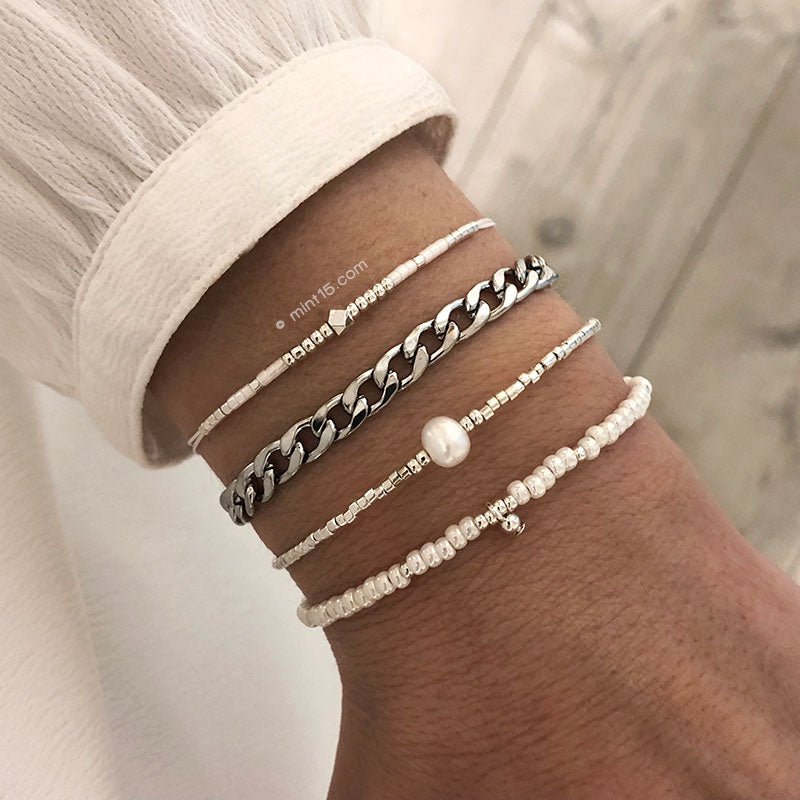 Flad kæde armbånd