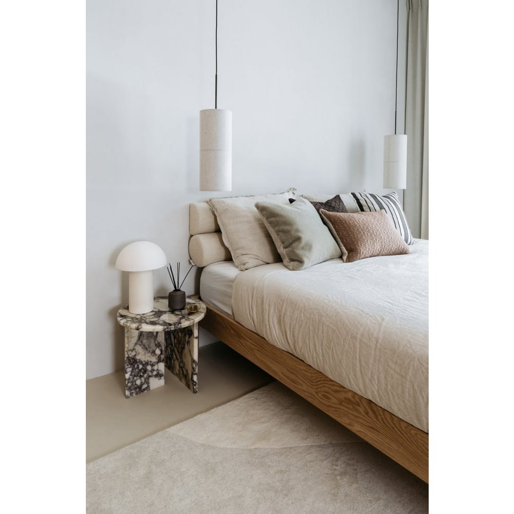 100% wool rug Rose 200x290 cm beige tone on tone