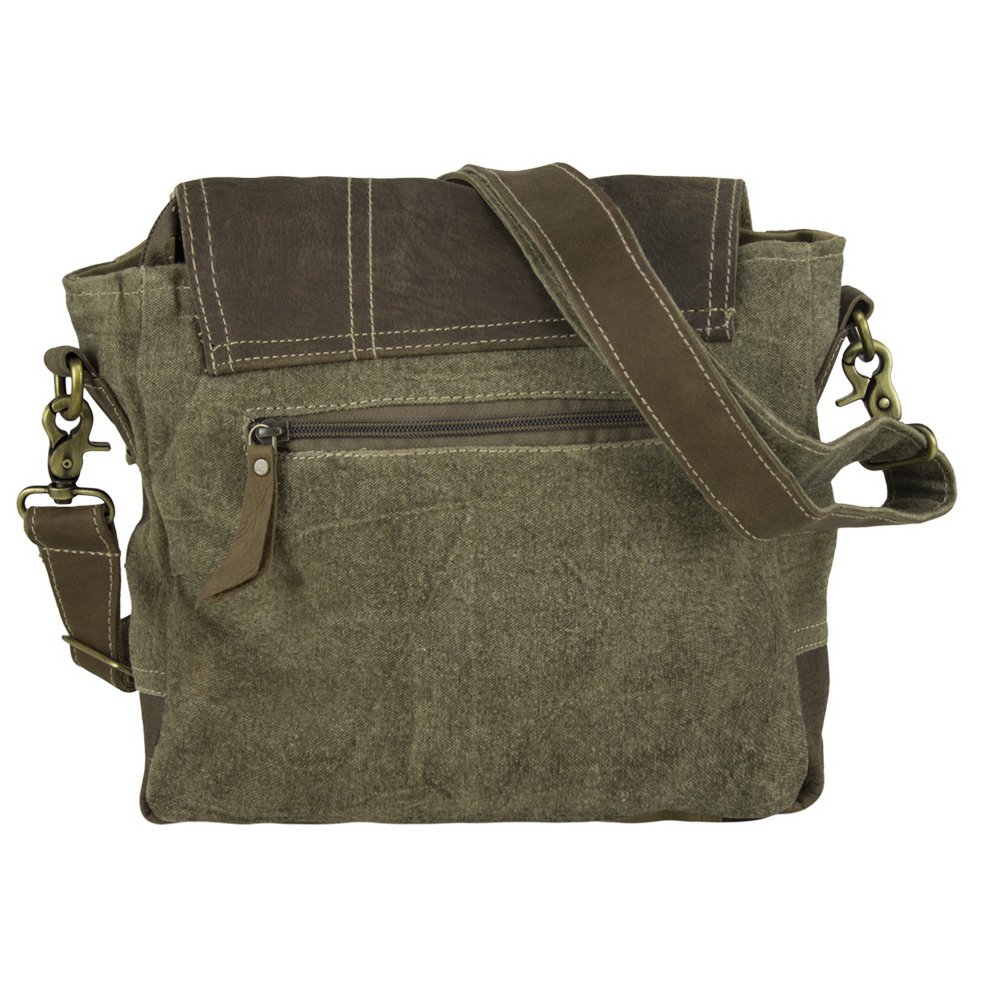 Sunsa damestas. Schoudertas in koeriervorm. Schoudertas in vintagestijl. Canvas handtas. Grote crossbodytas voor dames.