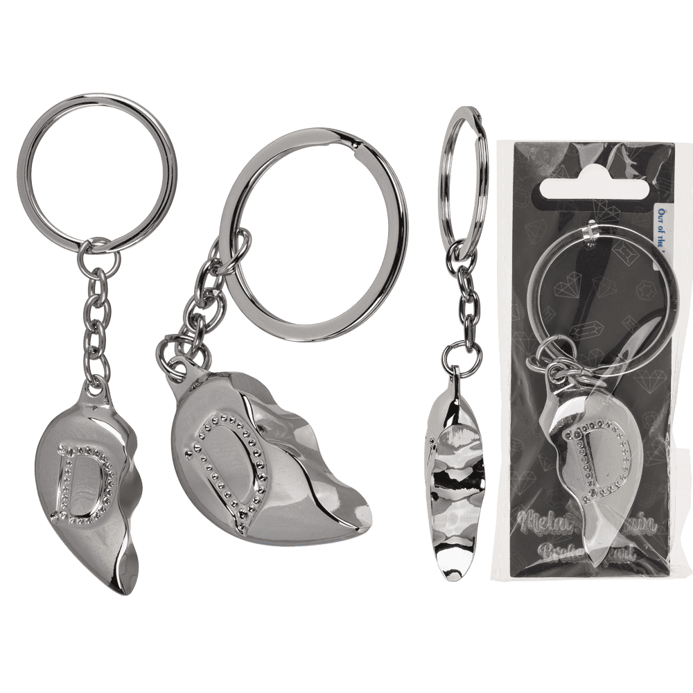 Metal Keychain, Broken Heart,