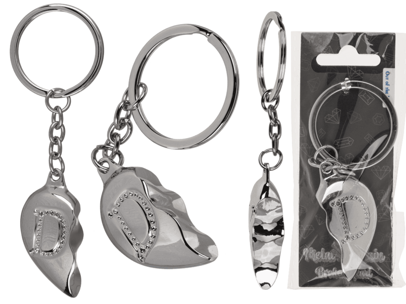 Metal Keychain, Broken Heart,