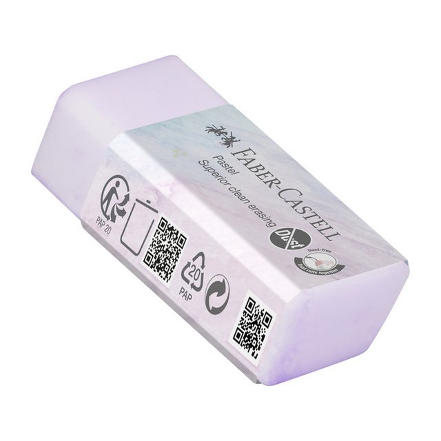 Gomma FC Displ pastello senza polvere 20 pezzi ass. colorare