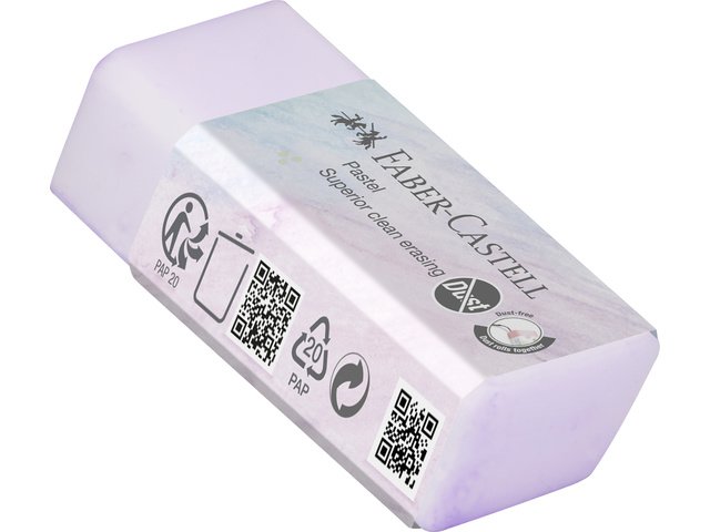 Eraser FC pastel sin polvo displ 20 piezas culo. colorear
