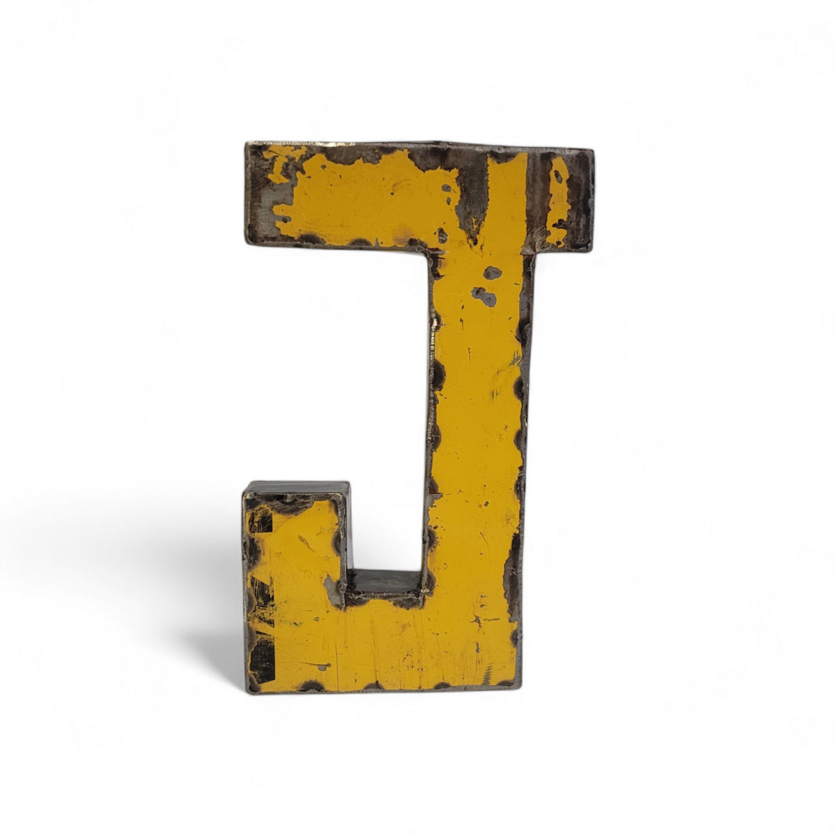 Buchstabe "J" aus recycelten Ölfässern | 22 oder 50 cm | verschiedene Farben
