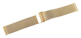 Stainless steel Milanese (quick release), folding clasp, gold-colored, 20 mm