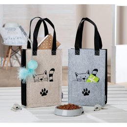 Geschenktasche Katzenbande 2fach sort., H.30 cm