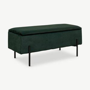 Watson Storage Bench, Green Velvet