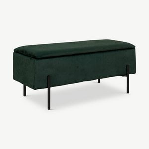 Watson Storage Bench, Green Velvet