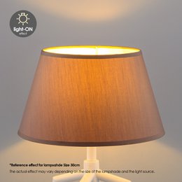 Home Sweet Home Lampenschirm aus Stoff, Taupe – 30 x 20 x 17 cm