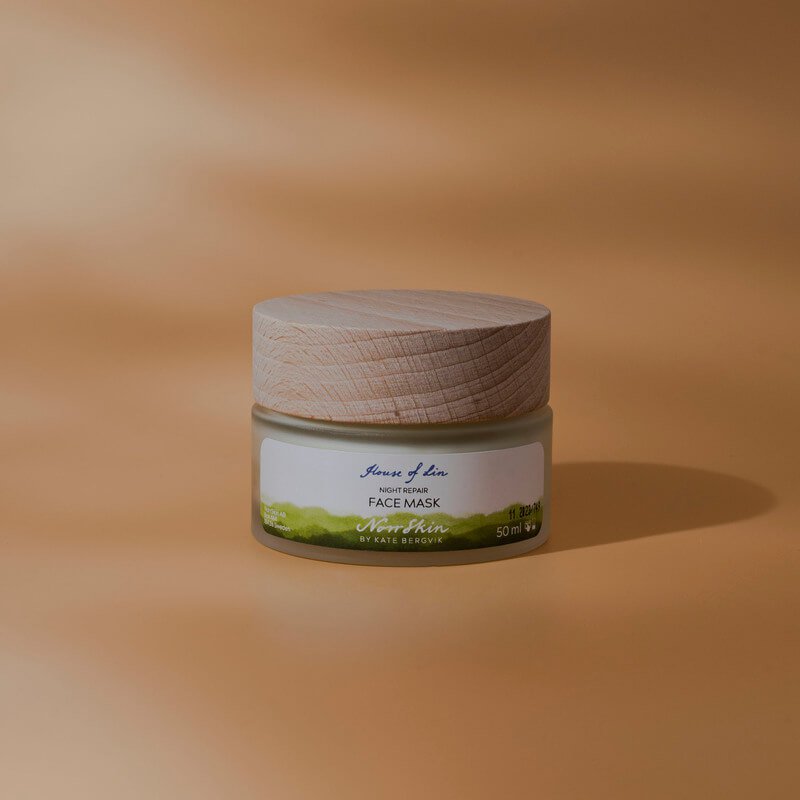 Natural Night Repair Gezichtsmasker - Natuurlijke, veganistische en schone, door schoonheid gecertificeerde Scandinavische huidverzorging