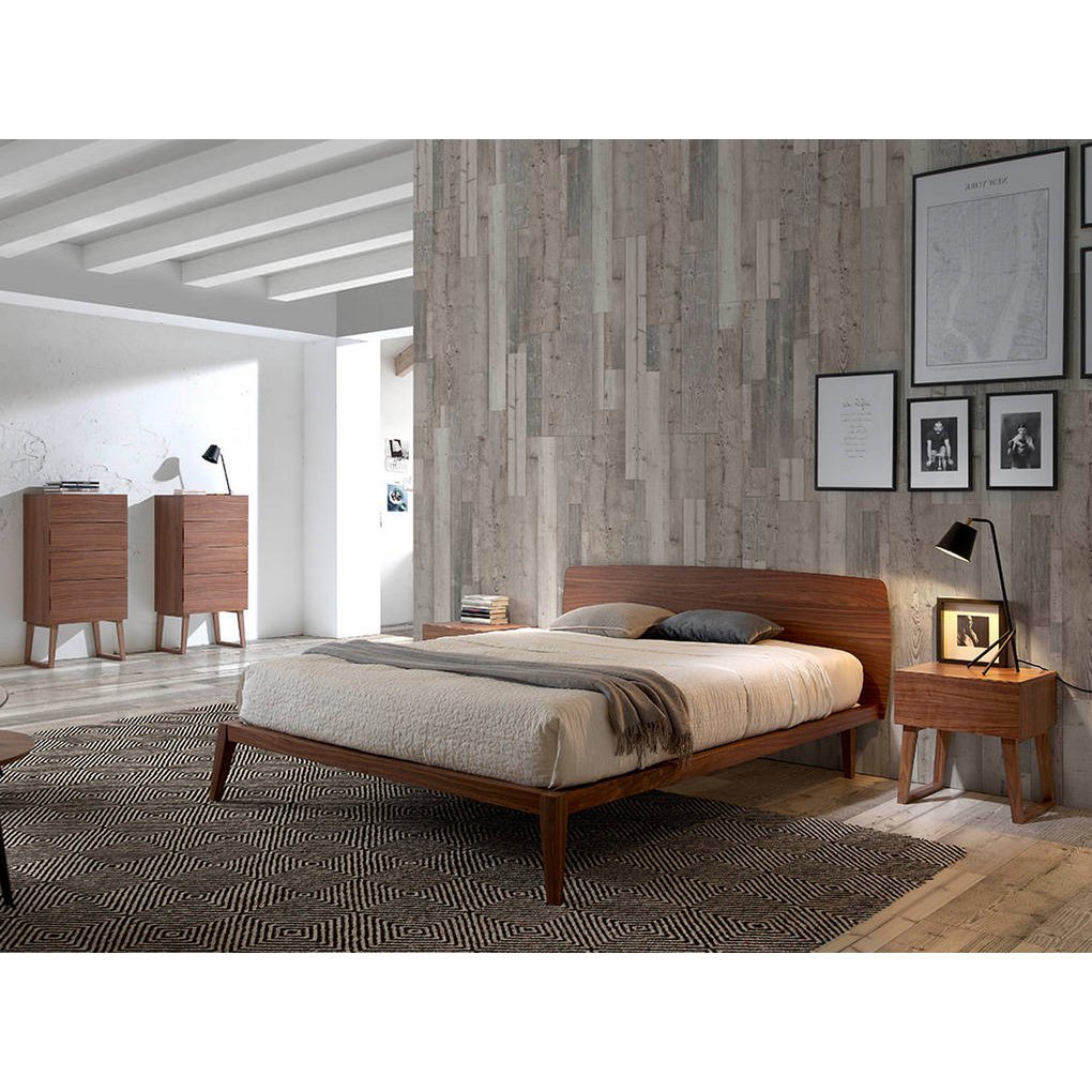 Walnut wood nightstand
