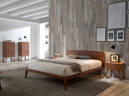 Walnut wood nightstand