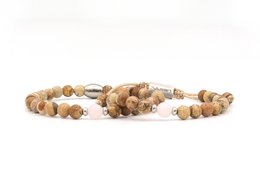 Moeder en zoon armbandenset Landschap Jaspis