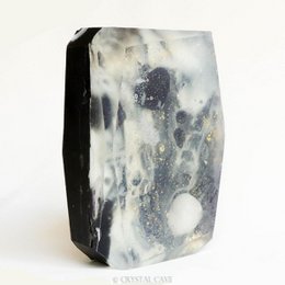 Edelsteinseife - Yin Yang - Schneeflocken-Obsidian und Schneequarz