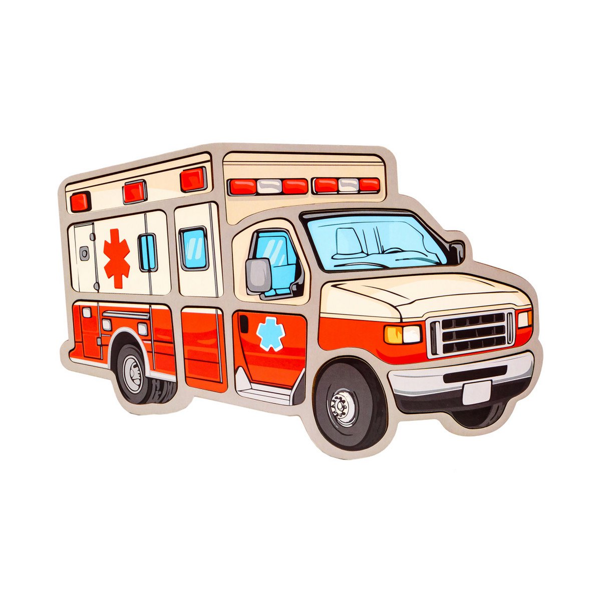 Wooden Ambulance Puzzle for Kids