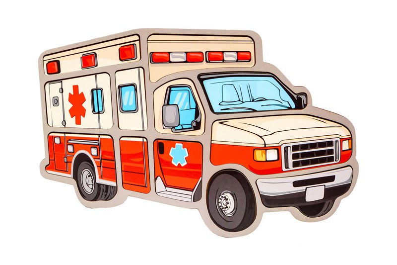 Wooden Ambulance Puzzle for Kids