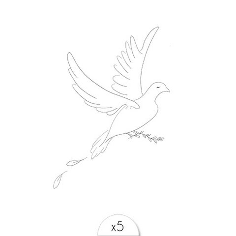 Tijdelijke tattoo: de duif