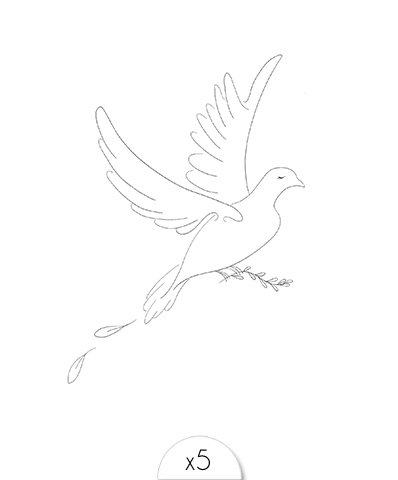 Tijdelijke tattoo: de duif