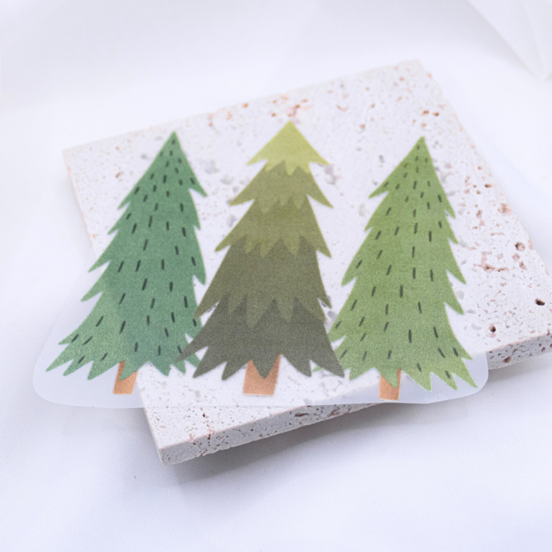 Iron-on patch Christmas tree winter forest patch - gift shirt decorate Christmas trees