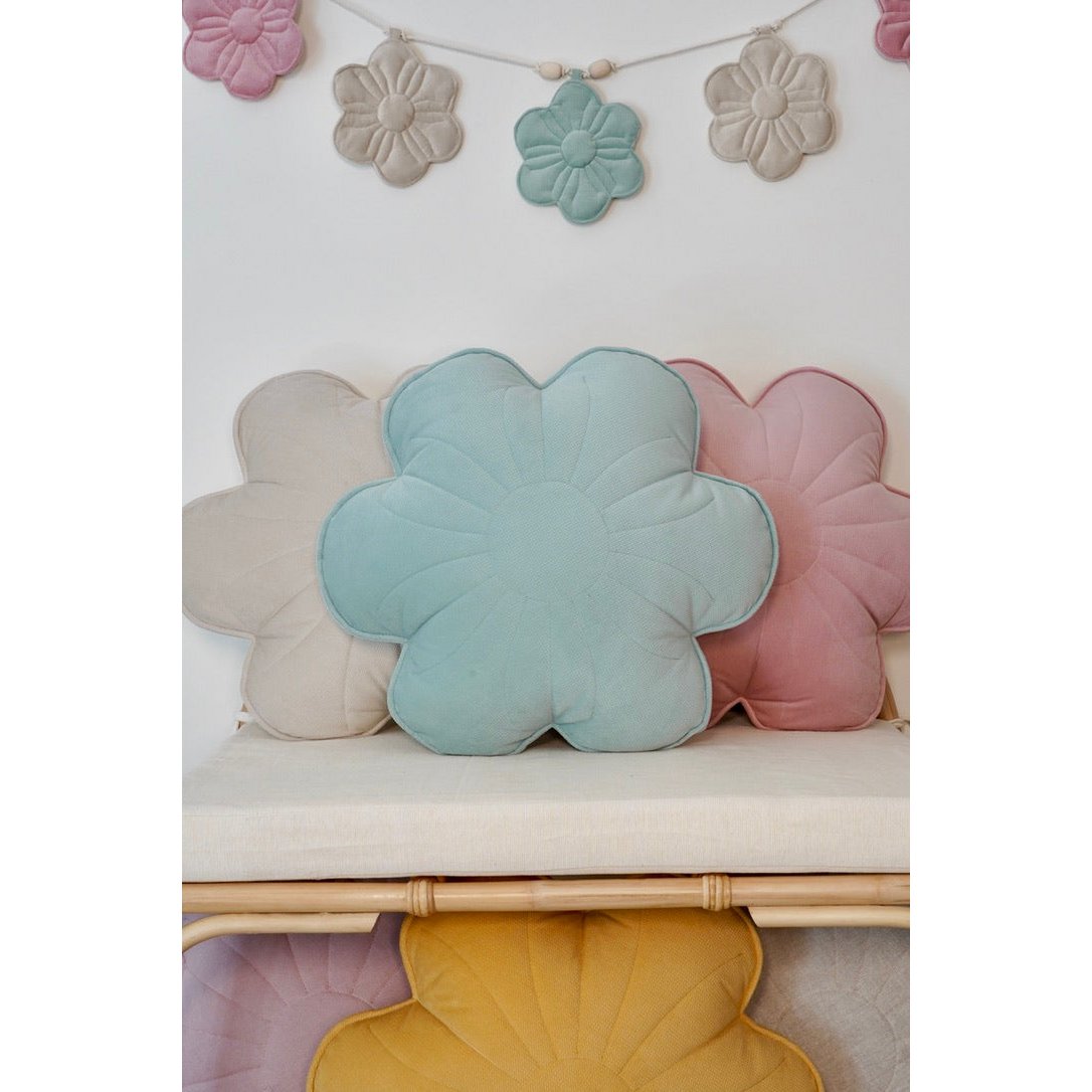 Guirlande fleurie velours "Bouquet pastel"