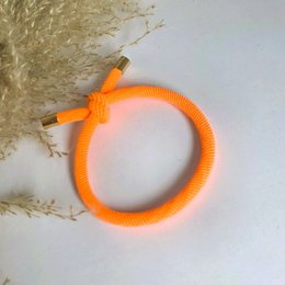 Bracciale elastico per capelli arancione neon