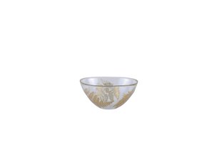 Transparant beker gouden blad