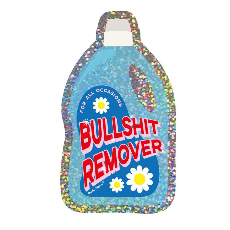 Glitter sticker Bullshit remover wasmiddel