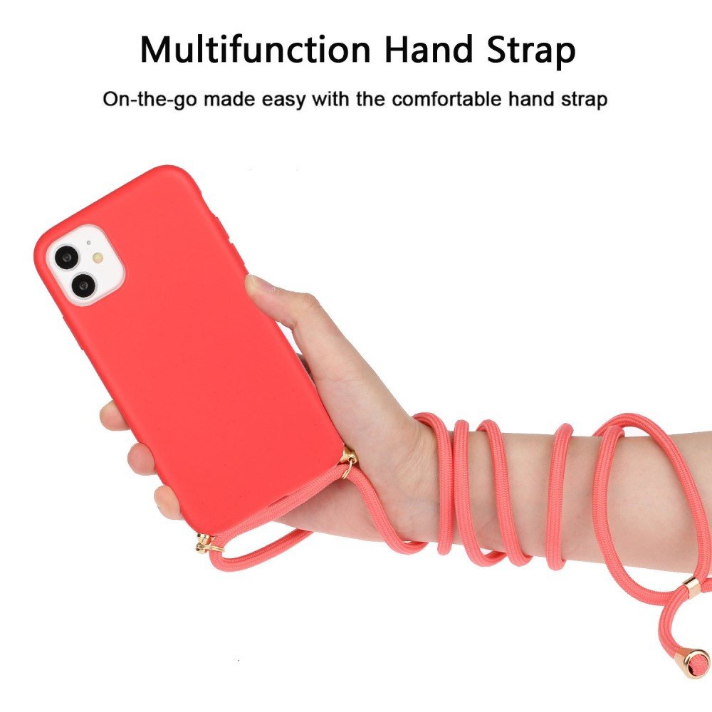 Lunso - Etui Backcover ze sznurkiem - iPhone 11 - Czerwone