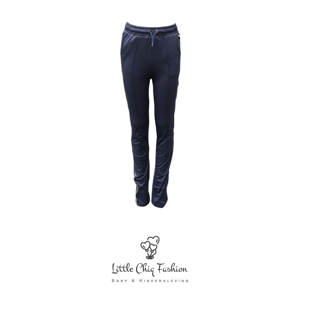 Funkle Girls Pants – Dark Blue with Gold Trim – Premium Quality