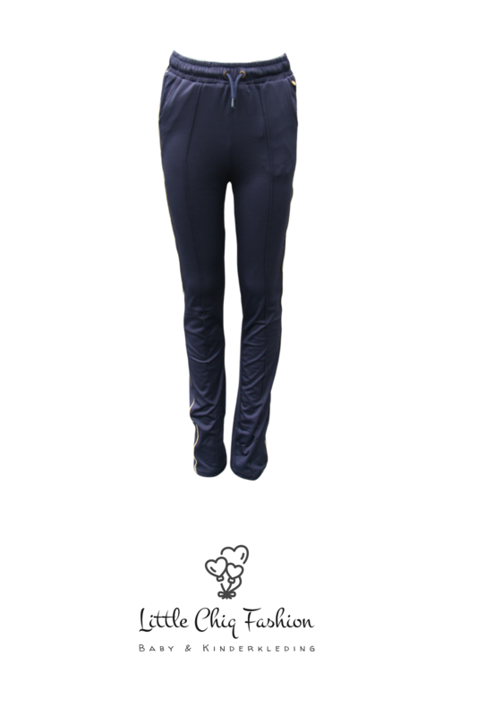 Funkle Girls Pants – Dark Blue with Gold Trim – Premium Quality