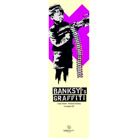 Banksy "Soft-Touch" Lesezeichen - Crayon Shooter