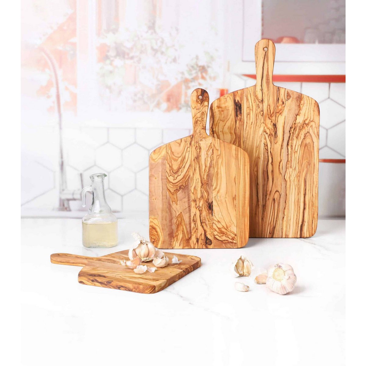 Set of 3 Handmade Olive Wood Cutting Boards