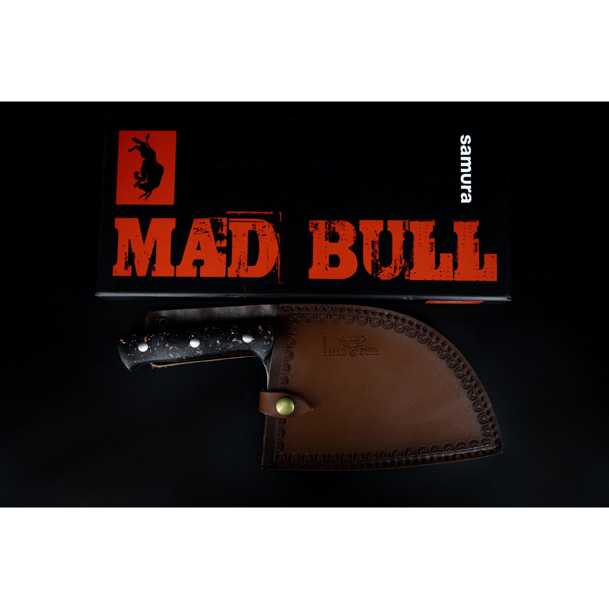 Samura Mad Bull Serbian Chef's Knife 180 mm, Marble Carbon Handle