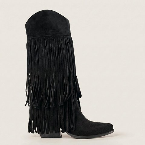 Fryda Black Texan Boots