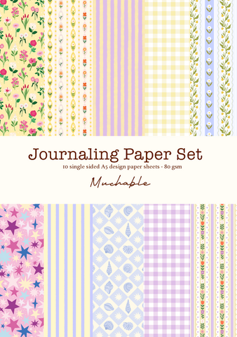 Journaling plakboekpapierset - 10 vellen A5 print/patronen