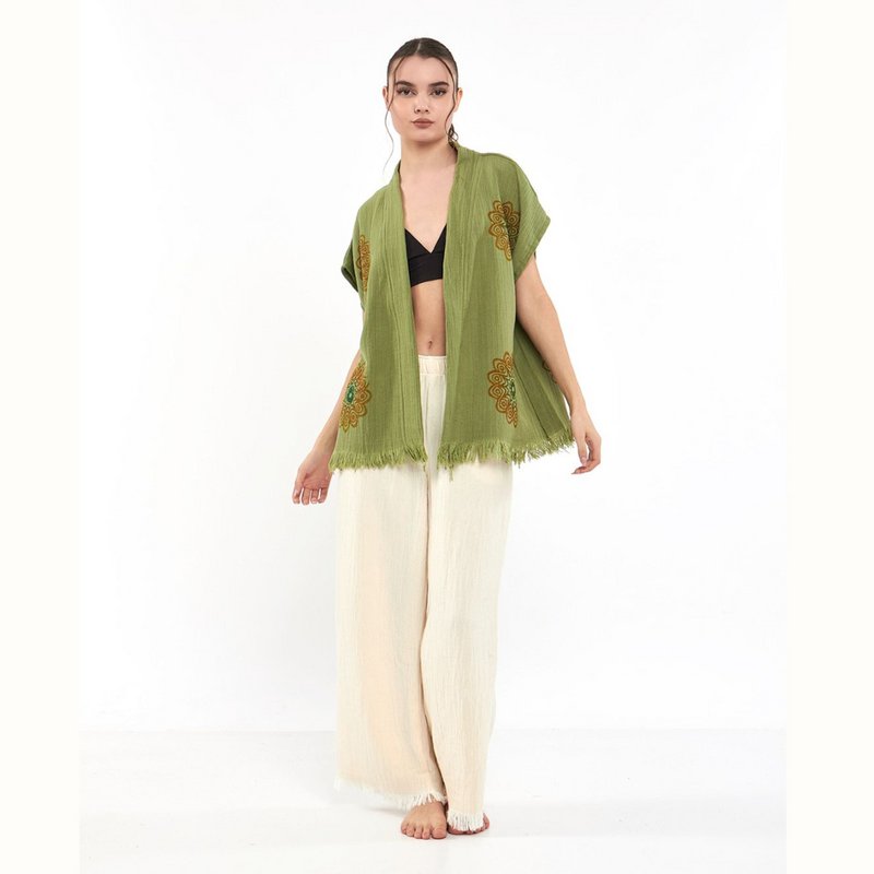 Gilet - Fiore Della Vita - Verde