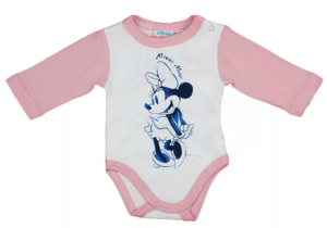 Disney Minnie Mouse Baby Body für Mädchen, Weiß-Rosa-Blau