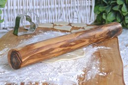 Rolling pin / rolling pin DESIGN 30 cm made of olive wood